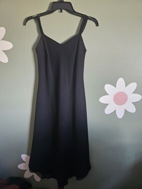 Evan Picone Black Midi Slip Dress